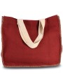 KIMOOD Sac en jute avec coutures contrastées /api/colors/82f22309-f425-4b65-b9af-4bb7b5a6c47a personnalisable