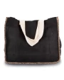 Tote bags KIMOOD Zak van jute met contrasterende naad voor bedrukking &amp; borduring