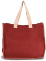 KIMOOD Sac en jute avec coutures contrastées  personnalisable