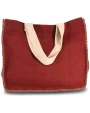 KIMOOD Jutetasche mit Kontrastnähten Tote Bags personalisierbar