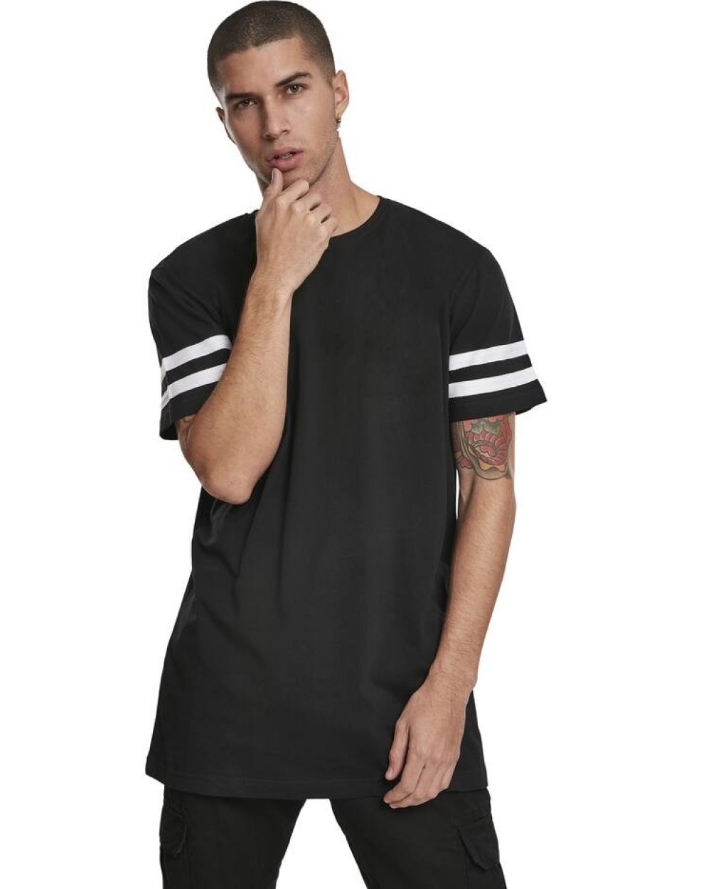 T-Shirts personnalisable BUILD YOUR BRAND Stripe Jersey Tee