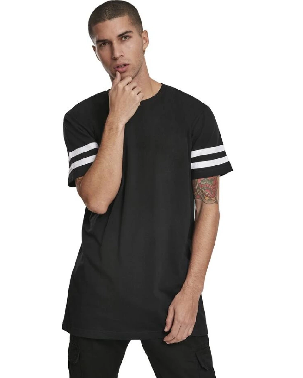 T-Shirts personnalisable BUILD YOUR BRAND Stripe Jersey Tee