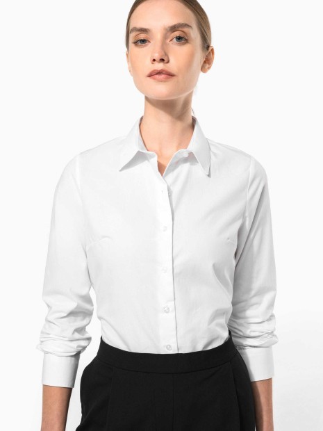 Chemises à personnaliser KARIBAN Chemise popeline manches longues femme 