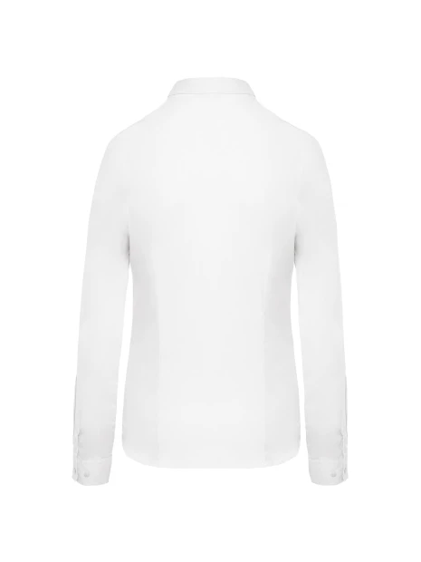 KARIBAN Chemise popeline manches longues femme /api/colors/7a92cd2d-10d2-40b4-928b-296bb7487506 personnalisable