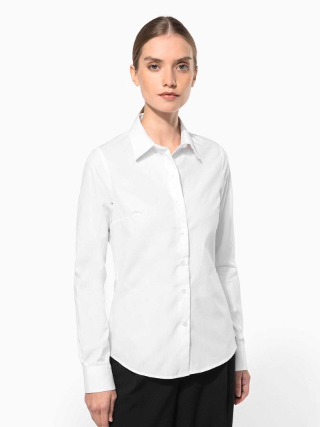 Chemises à personnaliser KARIBAN Chemise popeline manches longues femme 