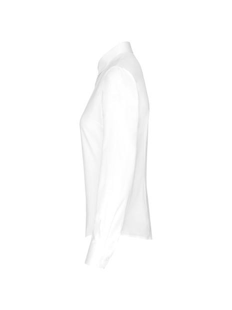 KARIBAN Chemise popeline manches longues femme /api/colors/7a92cd2d-10d2-40b4-928b-296bb7487506 personnalisable