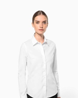 Chemise popeline manches longues femme