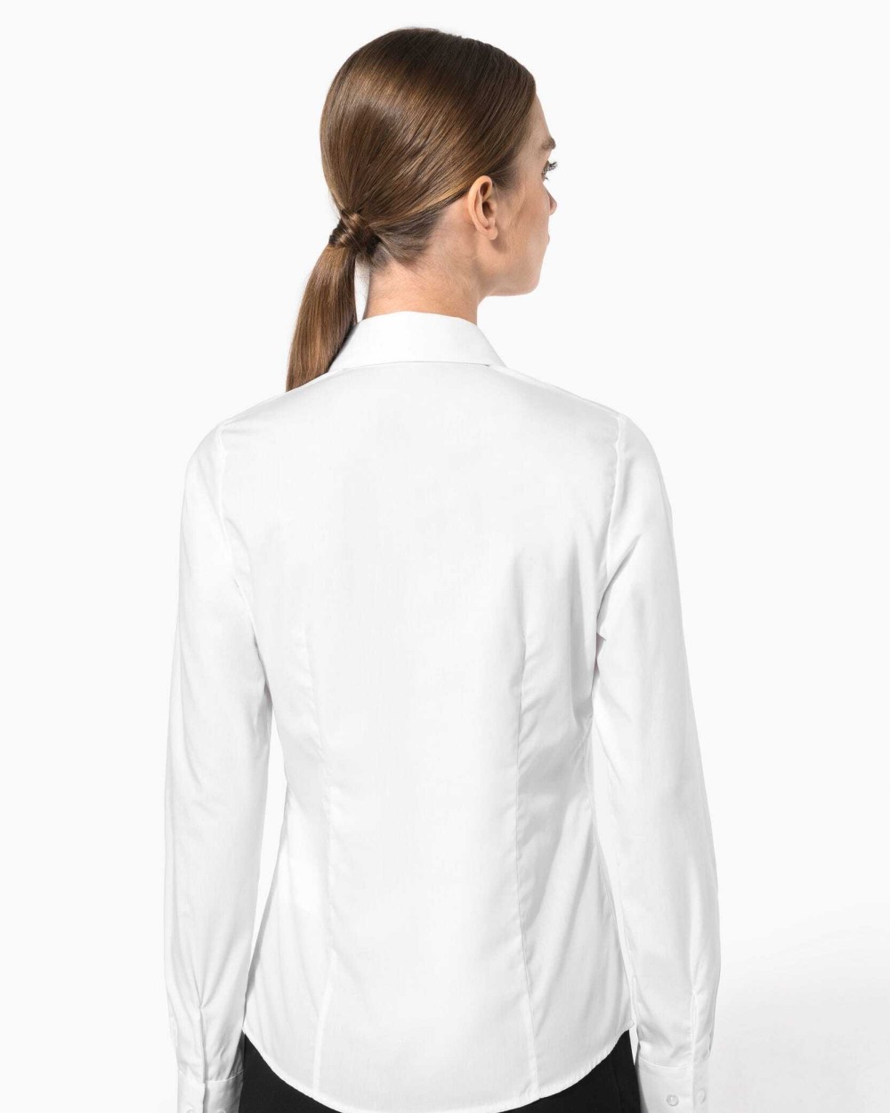 KARIBAN Langärmelige Popeline-Bluse Hemden personalisierbar