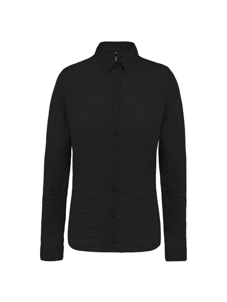 KARIBAN Chemise popeline manches longues femme /api/colors/b9fdad4a-5e94-45cb-8c03-c08b349b28c3 personnalisable