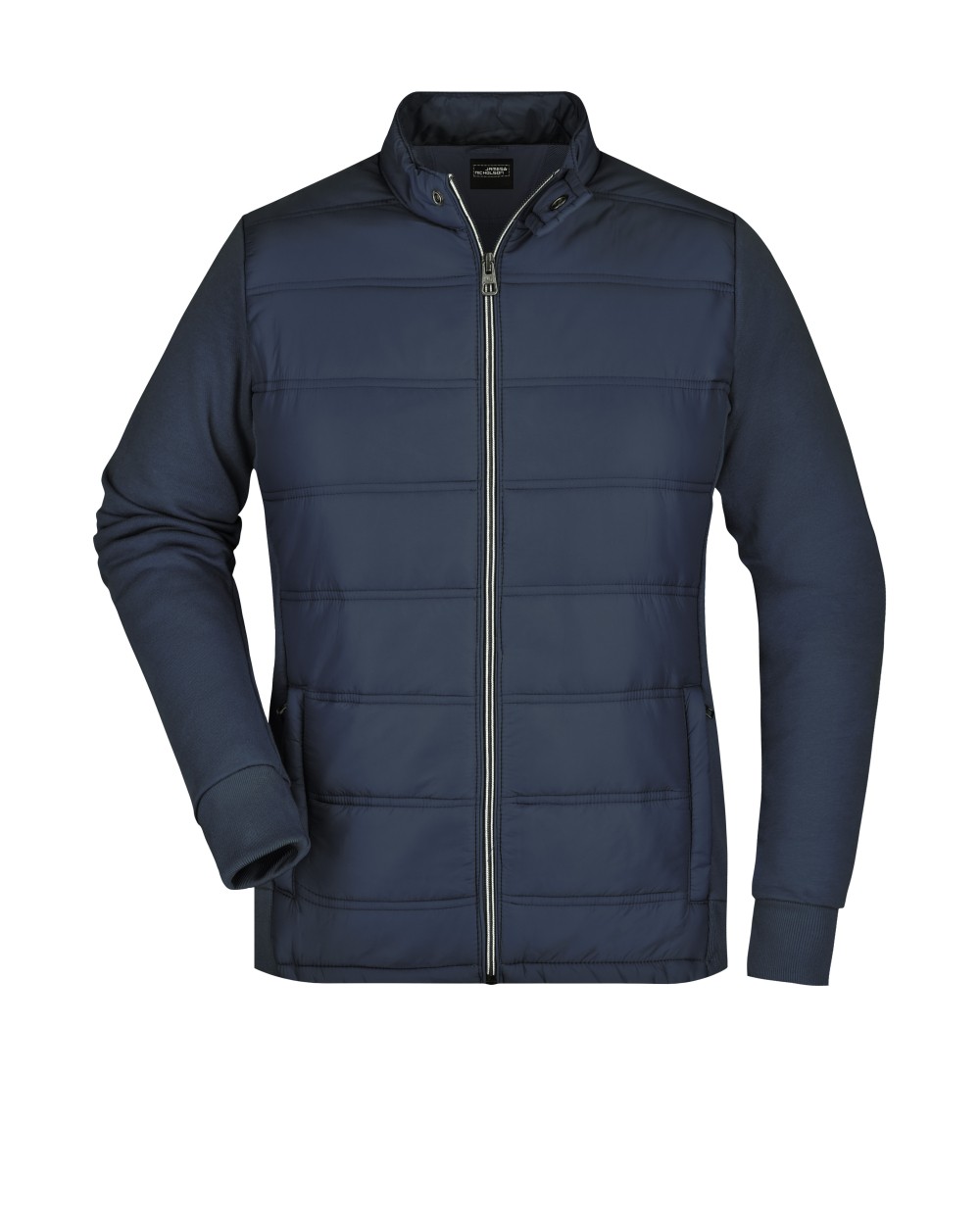 JAMES & NICHOLSON Ladies' Hybrid Sweat Jacket Jacken personalisierbar