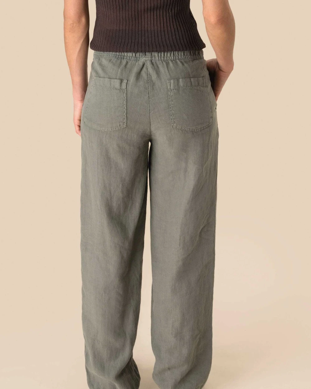SPASSO Ausgewaschene Damenhose aus Leinen Hosen personalisierbar