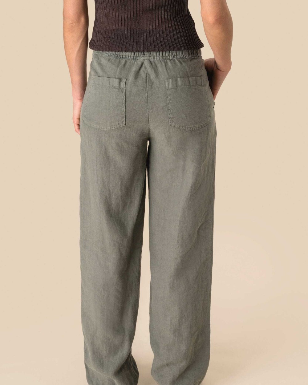 Pantalons personnalisable SPASSO Pantalon délavé en lin femme