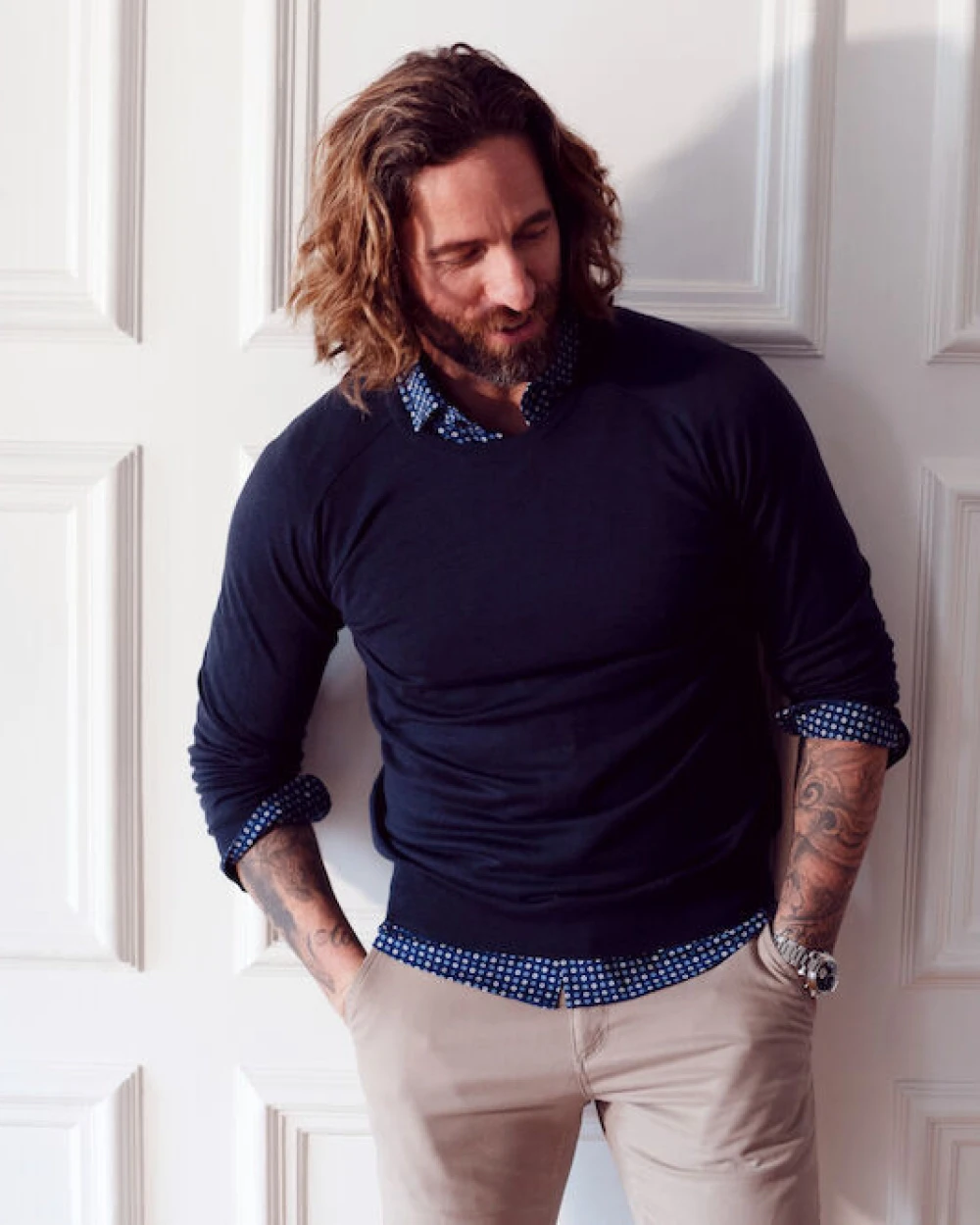 Pulls personnalisable J. HARVEST & FROST Merino U Pull-Over Hommes