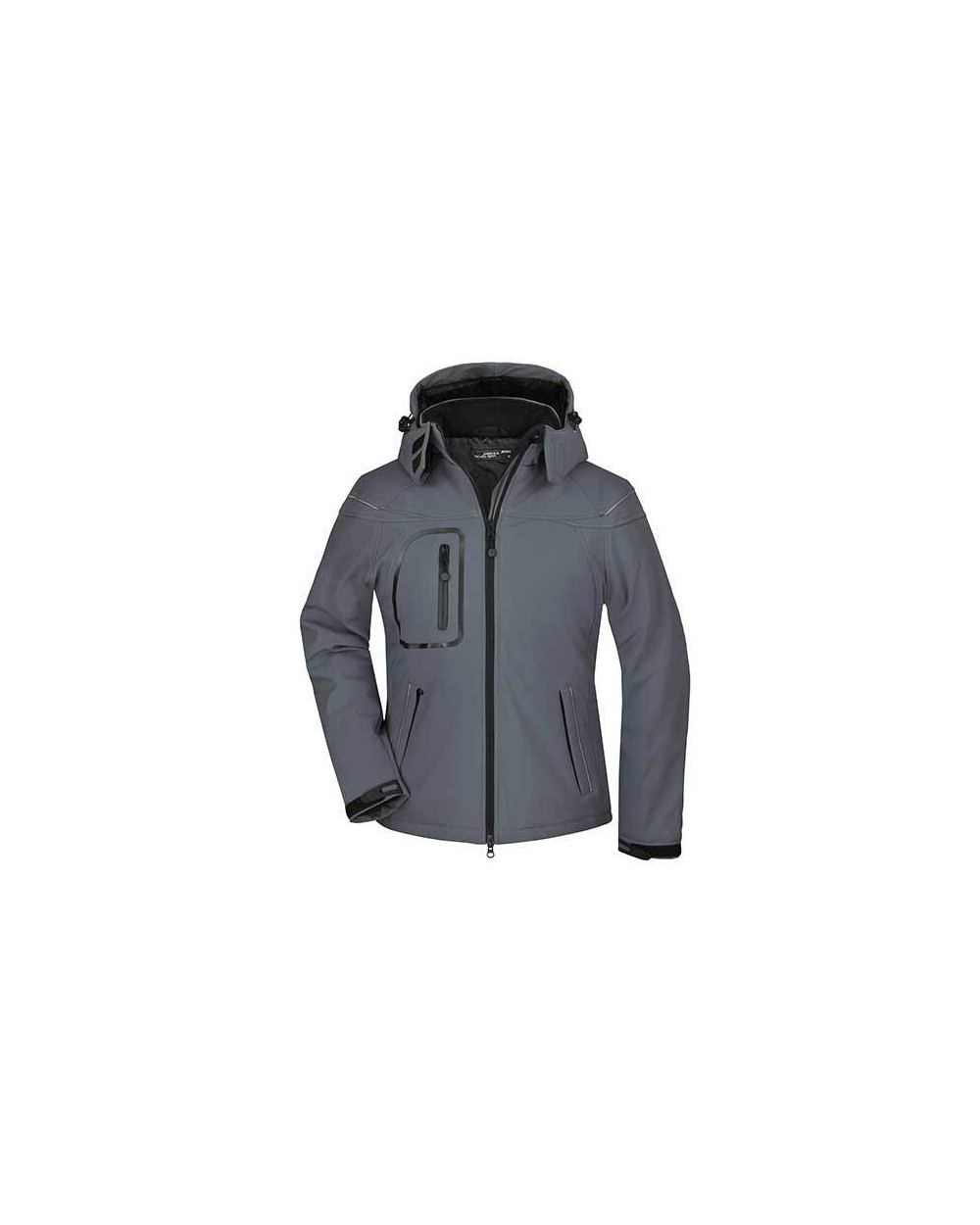 Softshells JAMES & NICHOLSON Ladies` Winter Softshell Jacket voor bedrukking &amp; borduring