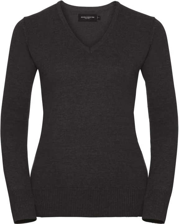 RUSSELL Ladies' V-neck Knitted Pullover Pullovers personalisierbar