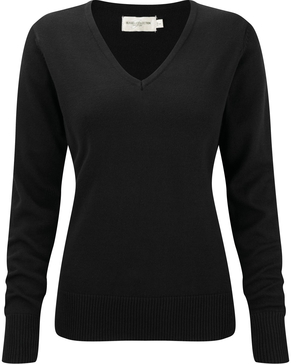 RUSSELL Ladies' V-neck Knitted Pullover Pullovers personalisierbar