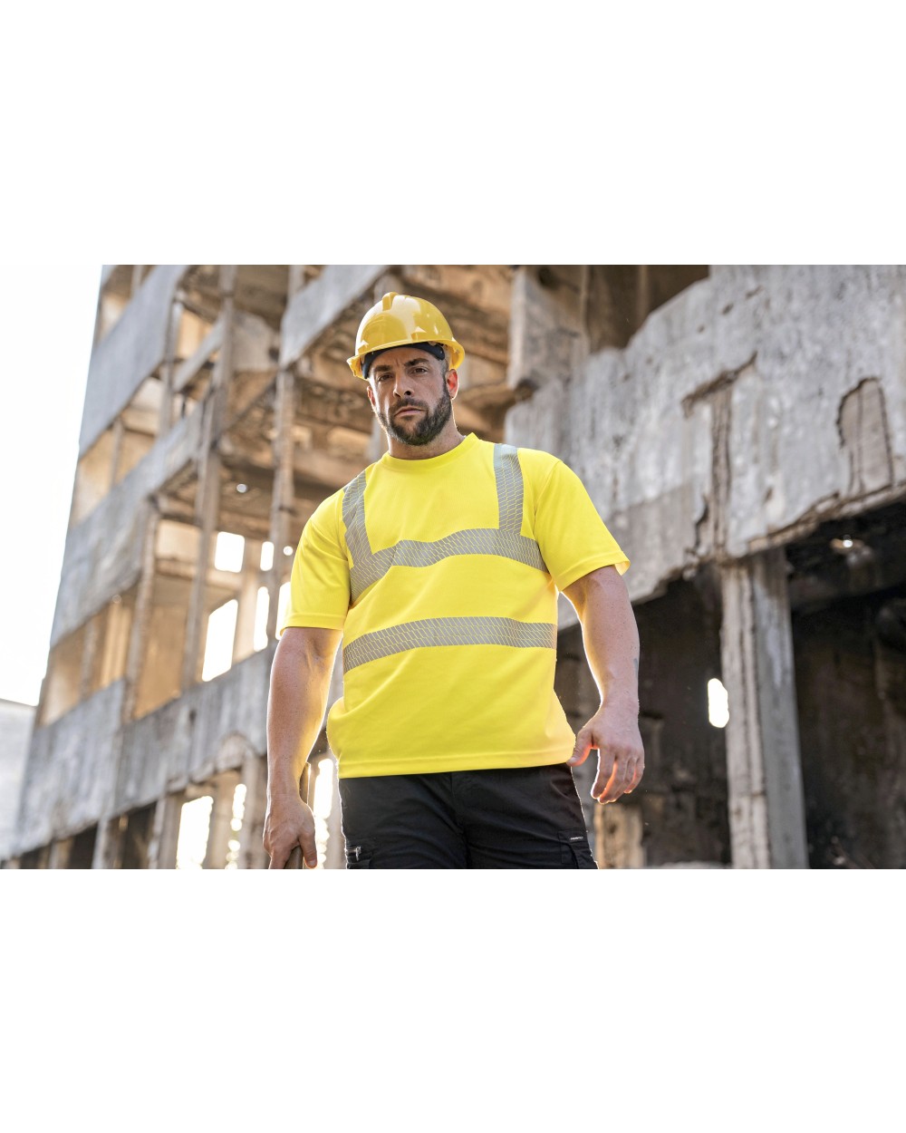 T-shirts KORNTEX Hi-Viz Broken Reflective T-Shirt EN ISO 20471 voor bedrukking &amp; borduring