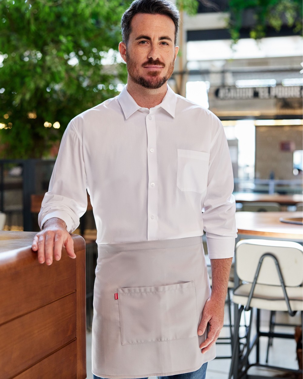 VELILLA SHORT APRON WITH POCKET Schürzen personalisierbar