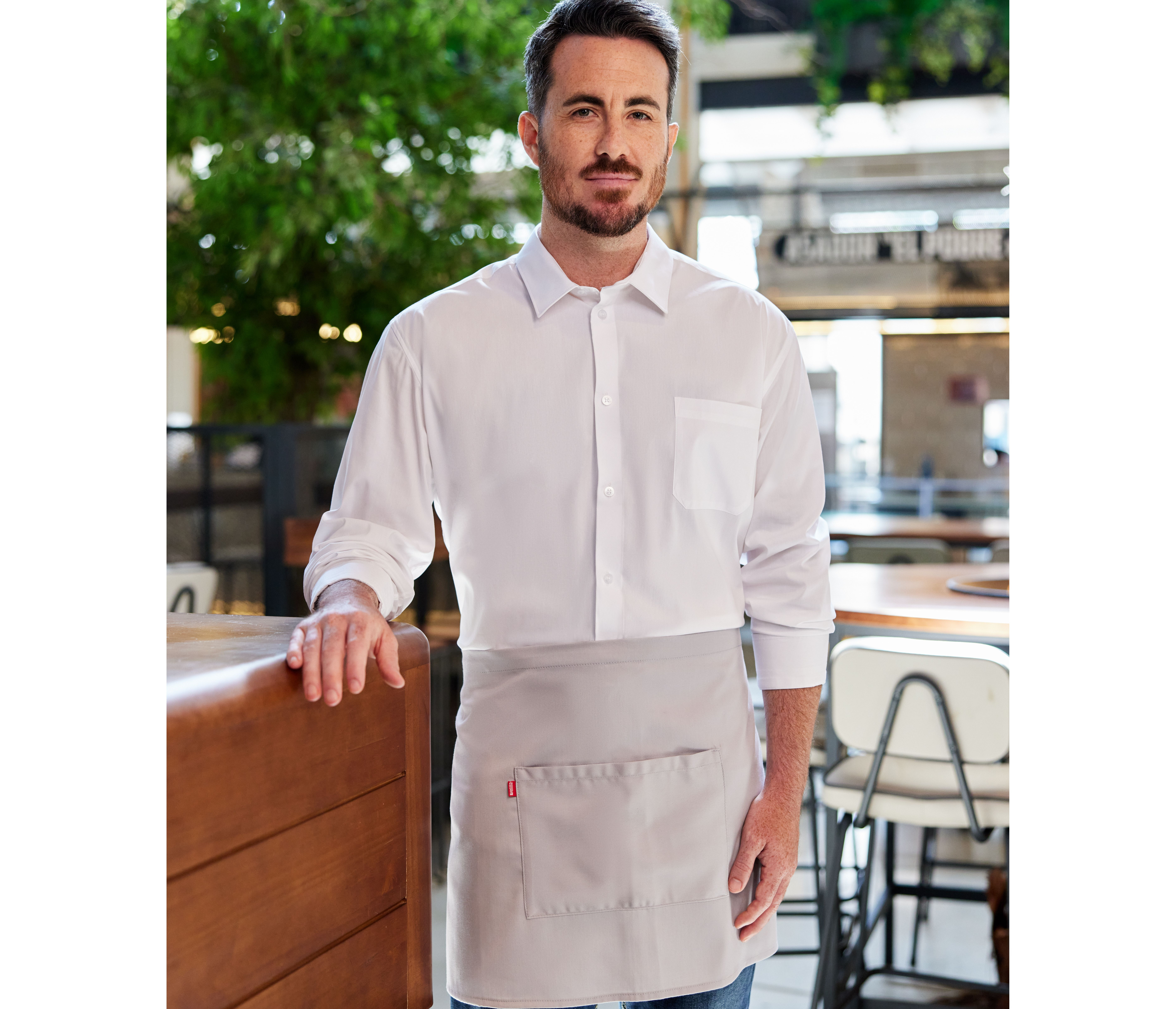 Schorten VELILLA SHORT APRON WITH POCKET voor bedrukking &amp; borduring