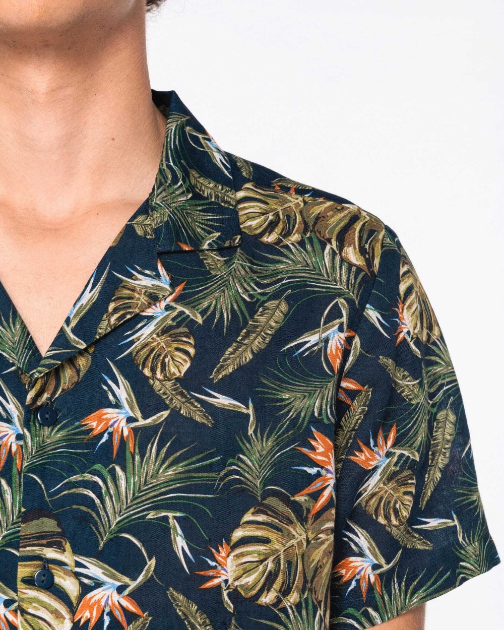 Hemden NATIVE SPIRIT Herenoverhemd met Hawaïaanse print voor bedrukking &amp; borduring
