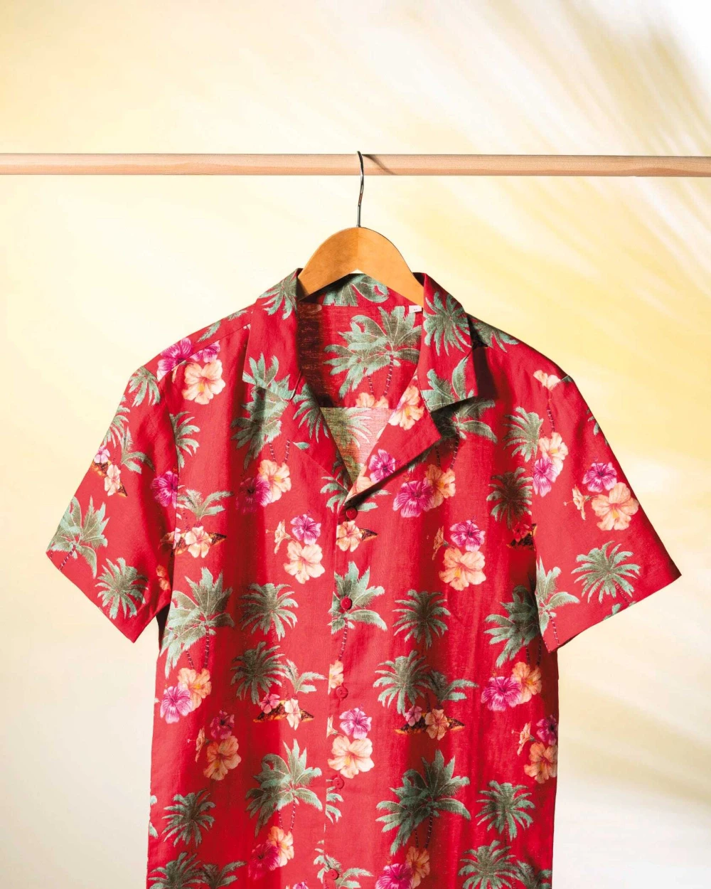 Hemden NATIVE SPIRIT Herenoverhemd met Hawaïaanse print voor bedrukking &amp; borduring