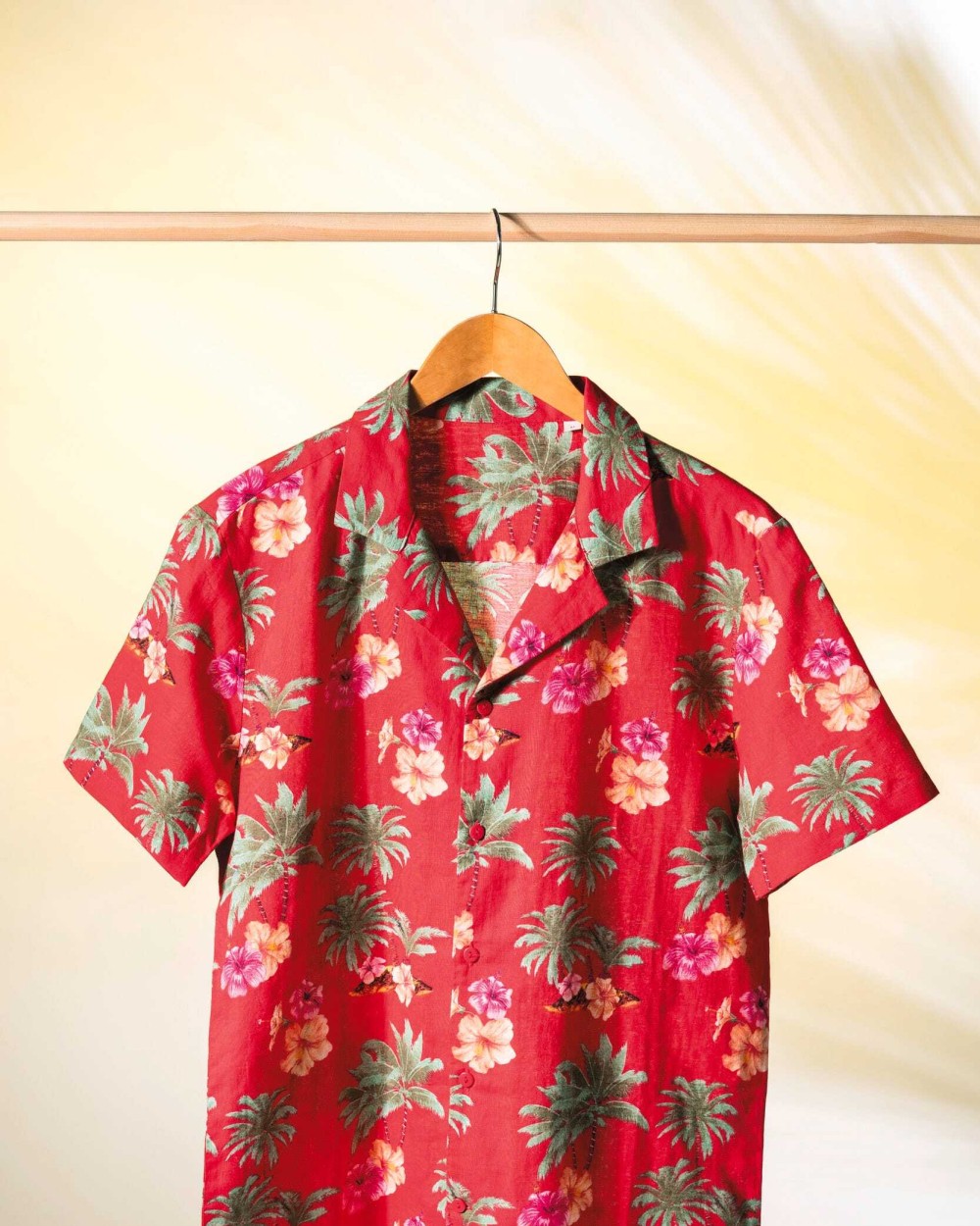 Hemden NATIVE SPIRIT Herenoverhemd met Hawaïaanse print voor bedrukking &amp; borduring