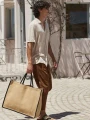 Tote bags à personnaliser WESTFORDMILL NATURAL STARCHED JUTE MARKET SHOPPER 