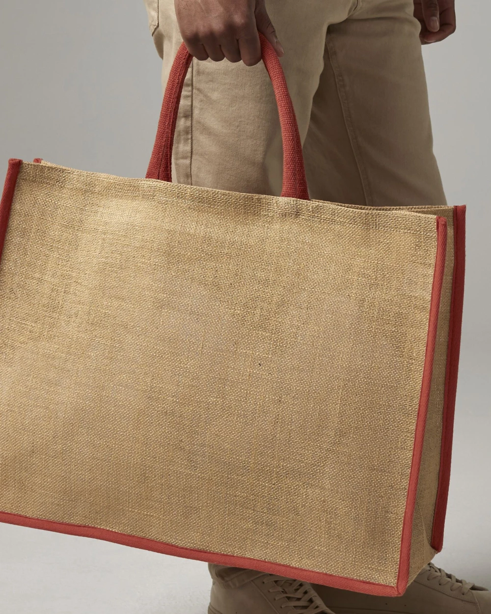 WESTFORDMILL NATURAL STARCHED JUTE MARKET SHOPPER Tote Bags personalisierbar