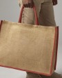 Tote bags WESTFORDMILL NATURAL STARCHED JUTE MARKET SHOPPER voor bedrukking &amp; borduring