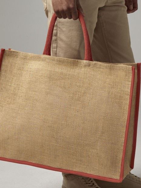 Tote bags à personnaliser WESTFORDMILL NATURAL STARCHED JUTE MARKET SHOPPER 