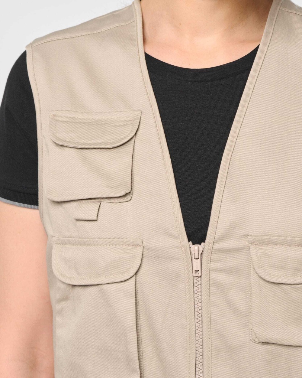 Jassen WK. DESIGNED TO WORK Gevoerde unisex bodywarmer van polykatoen multizakken voor bedrukking &amp; borduring