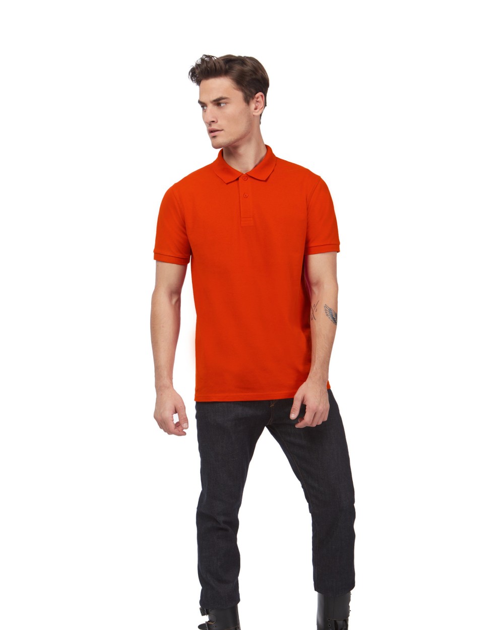 Polo's B&C Men's organic polo shirt voor bedrukking &amp; borduring
