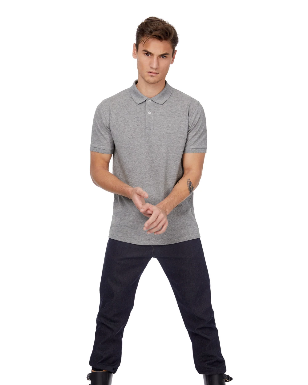 Polo's B&C Men's organic polo shirt voor bedrukking &amp; borduring