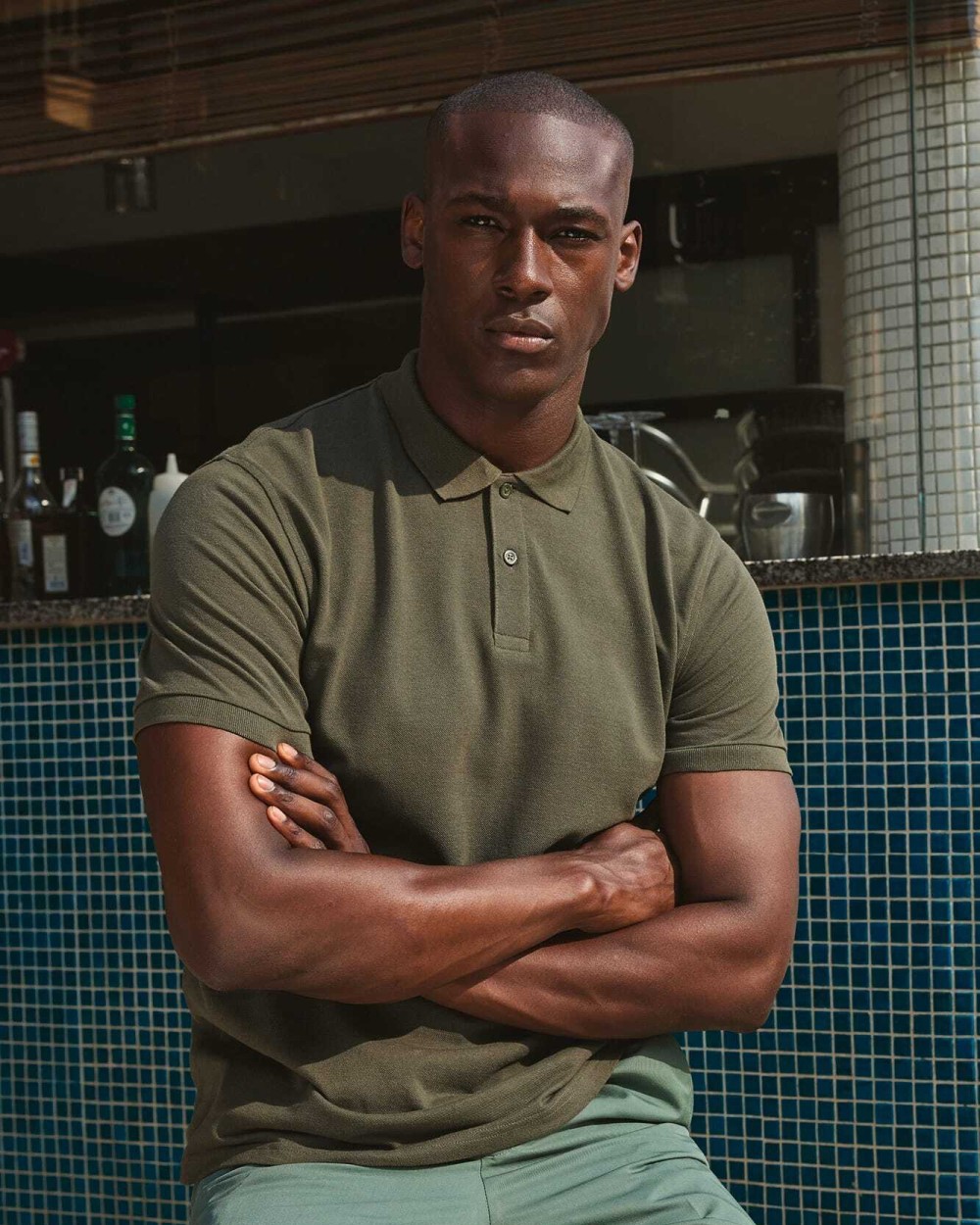 Polo's B&C Men's organic polo shirt voor bedrukking &amp; borduring