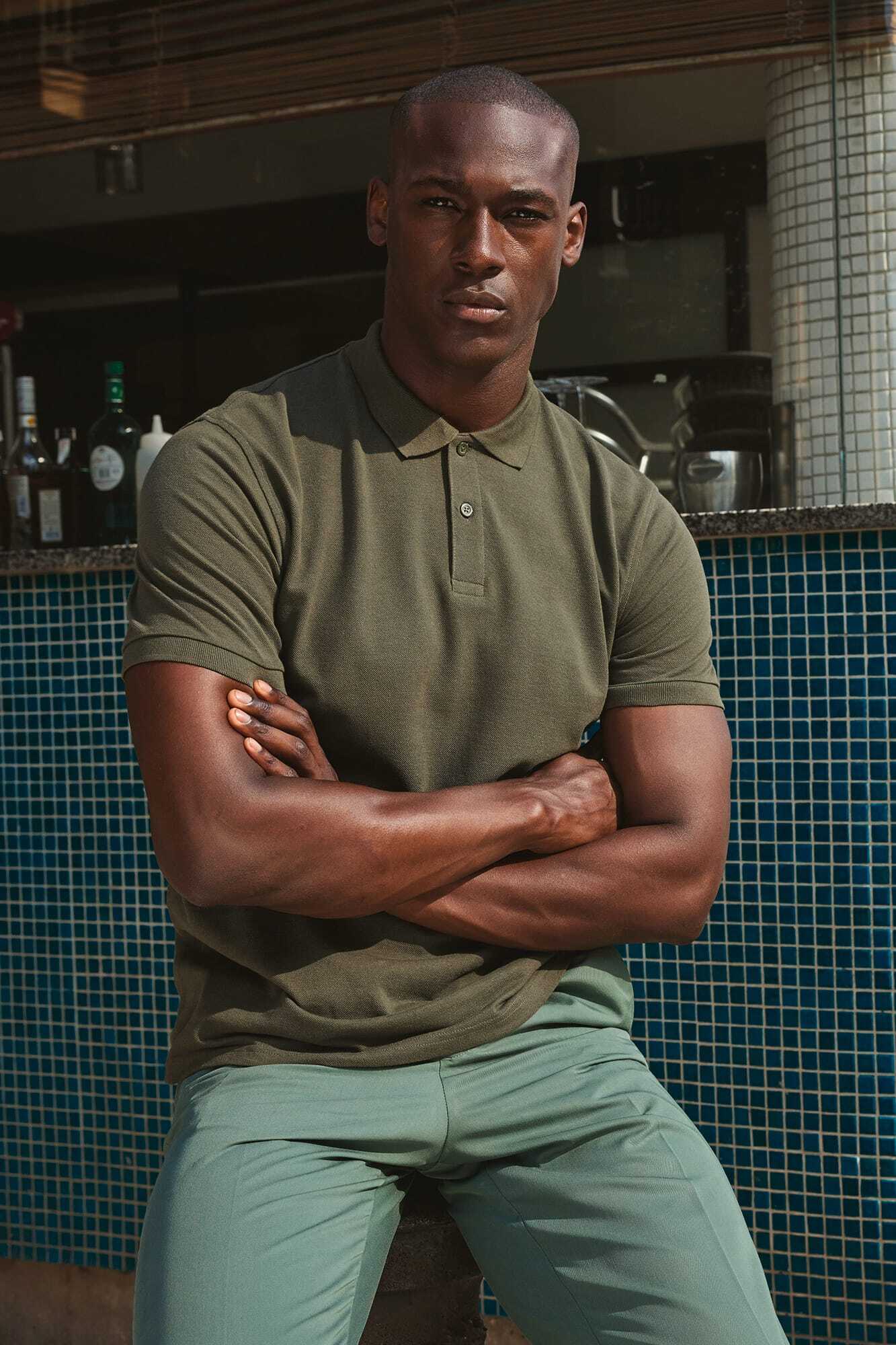 Polo's B&C Men's organic polo shirt voor bedrukking &amp; borduring