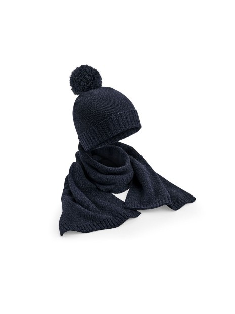 BEECHFIELD KNITTED SCARF AND BEANIE GIFT SET /api/colors/d81a3927-527a-48d6-9135-a7fefb911db1 personnalisable
