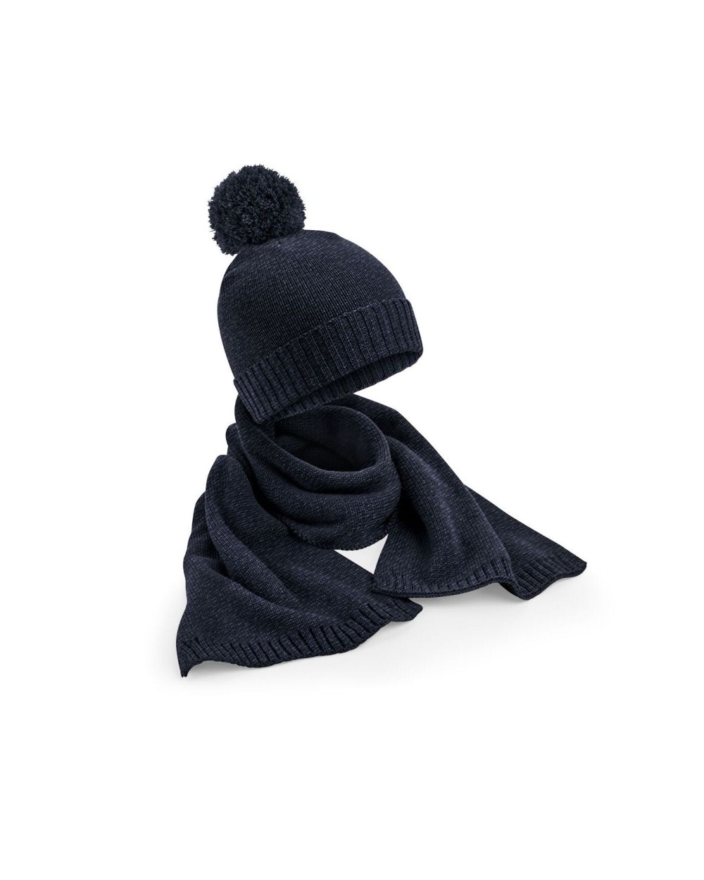 Bonnets personnalisable BEECHFIELD KNITTED SCARF AND BEANIE GIFT SET