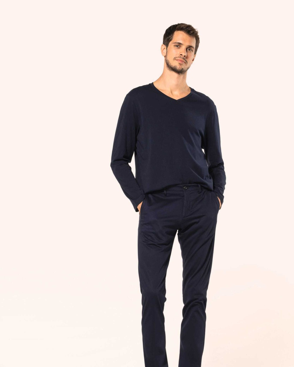 KARIBAN Chino-Hose für Herren Hosen personalisierbar