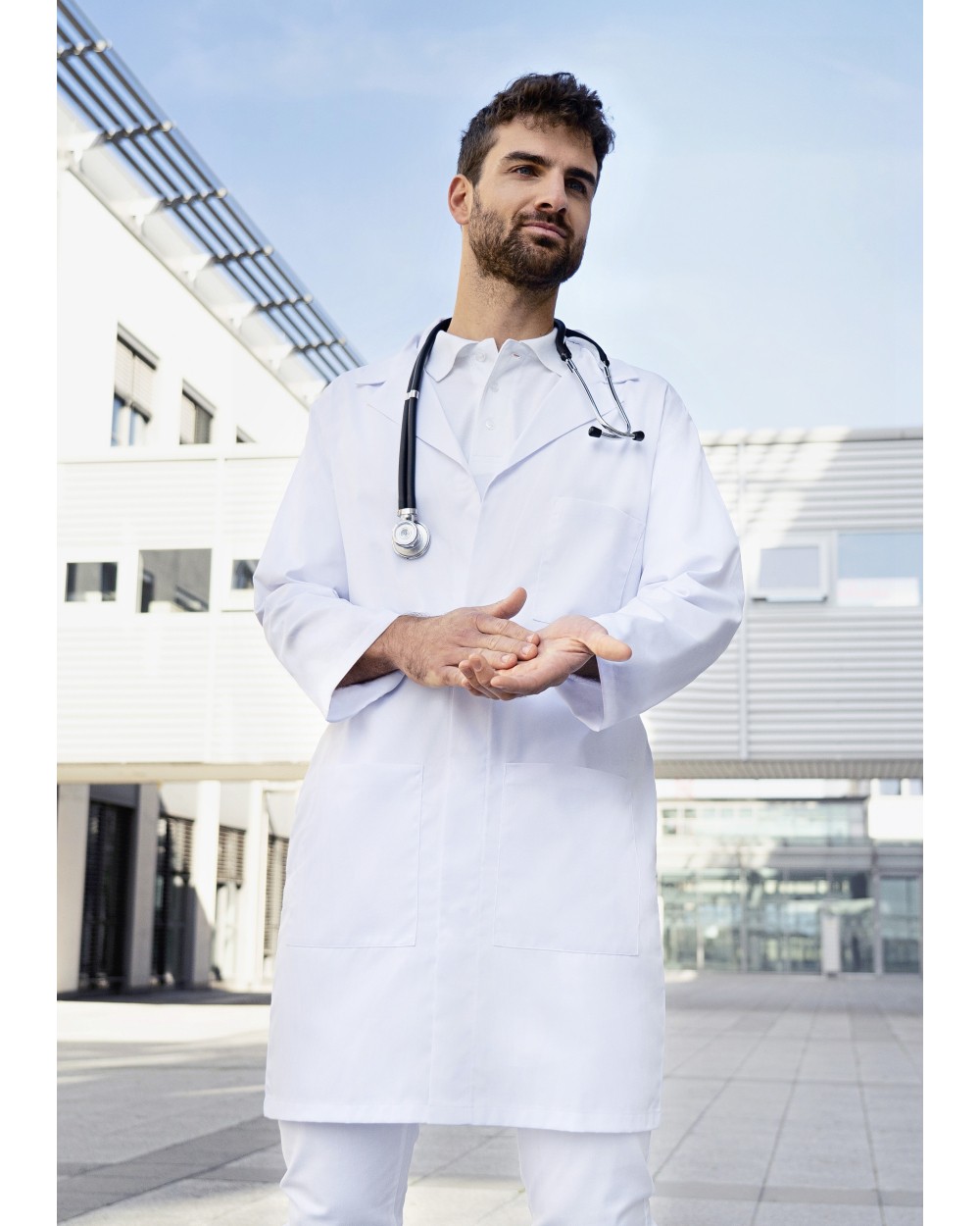Vestes personnalisable KARLOWSKY Men´s Workcoat with concealed button placket