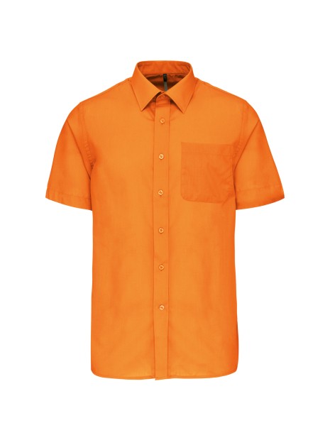 KARIBAN Chemise popeline polycoton manches courtes entretien facile homme /api/colors/d51260d5-b263-4200-988d-ee19f414959e personnalisable