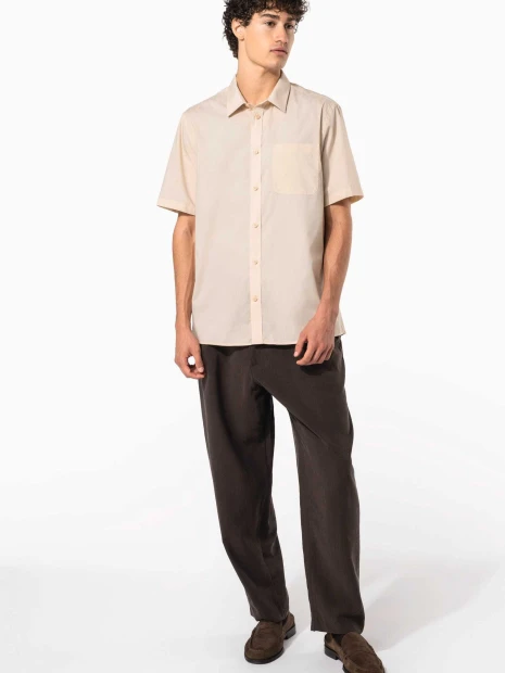 Chemises à personnaliser KARIBAN Chemise popeline polycoton manches courtes entretien facile homme 