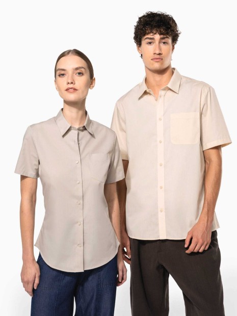 Chemises à personnaliser KARIBAN Chemise popeline polycoton manches courtes entretien facile homme 