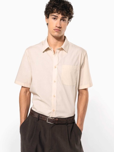 Chemises à personnaliser KARIBAN Chemise popeline polycoton manches courtes entretien facile homme 