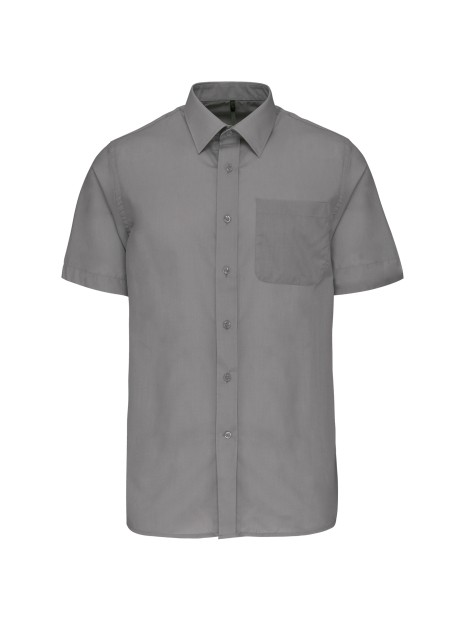 KARIBAN Chemise popeline polycoton manches courtes entretien facile homme /api/colors/12080c85-8950-461d-af35-871f7cb95d1d personnalisable