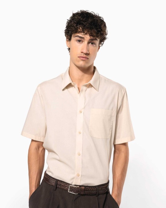 Chemises personnalisable Kariban Chemise popeline polycoton manches courtes entretien facile homme