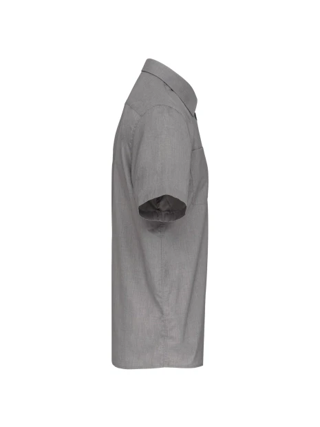 KARIBAN Chemise popeline polycoton manches courtes entretien facile homme /api/colors/4aec04d1-687e-4c17-9275-2f36ebc782ac personnalisable