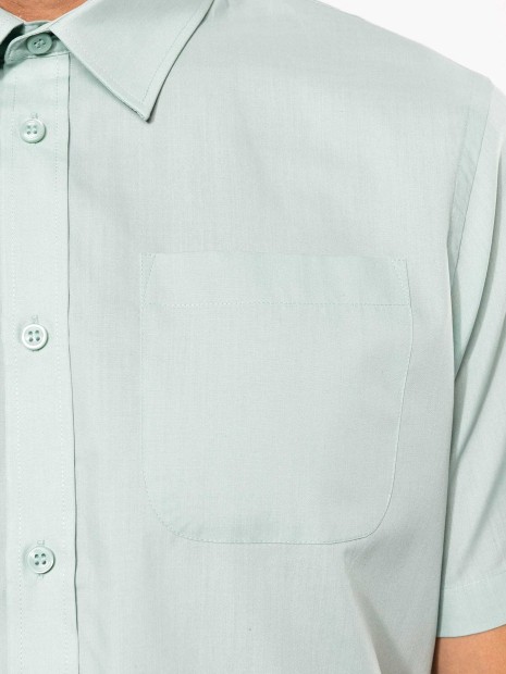 Chemises à personnaliser KARIBAN Chemise popeline polycoton manches courtes entretien facile homme 