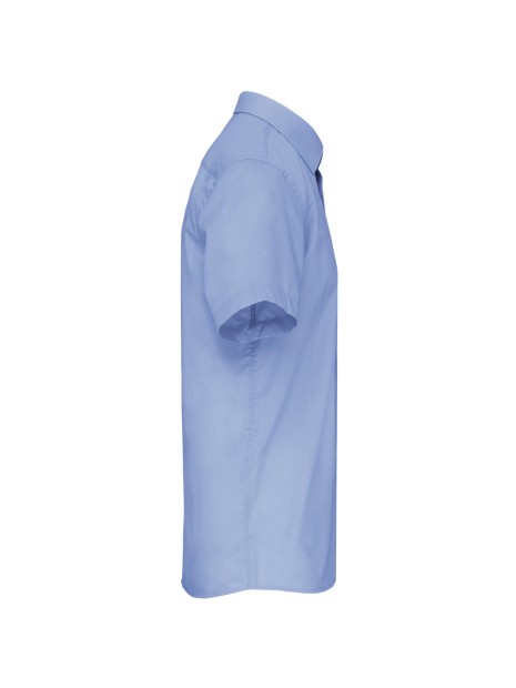 KARIBAN Chemise popeline polycoton manches courtes entretien facile homme /api/colors/7cd11260-06e9-4679-96ce-f0c0cca5092d personnalisable
