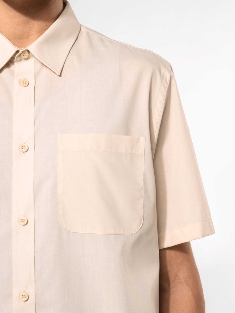 Chemises à personnaliser KARIBAN Chemise popeline polycoton manches courtes entretien facile homme 