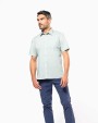 Chemises personnalisable KARIBAN Chemise popeline polycoton manches courtes entretien facile homme